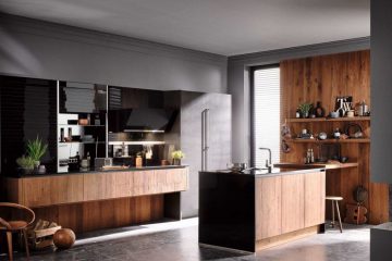 gerookt houten keuken
