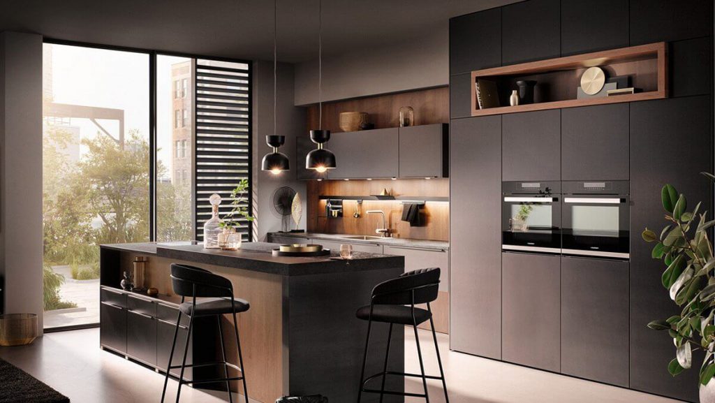 houten keuken zwart